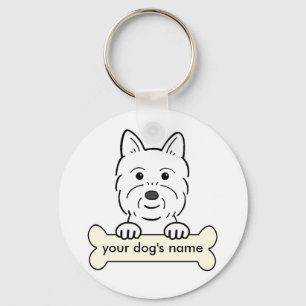 Personalised Westie Key Ring