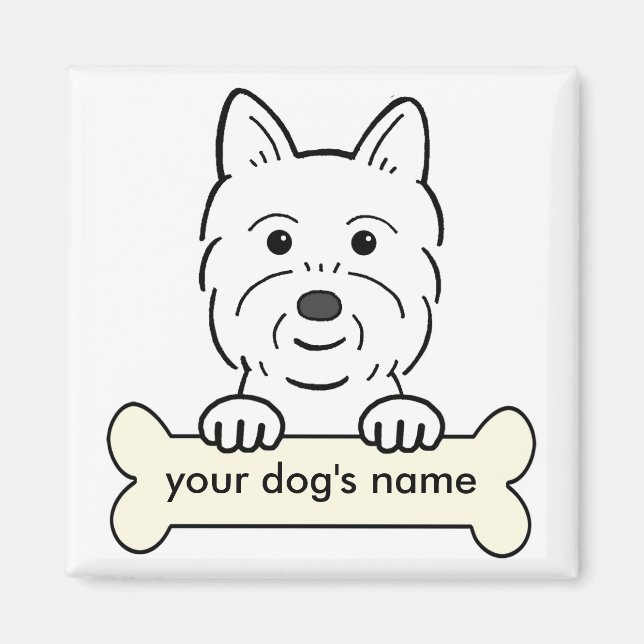 Personalised Westie Magnet (Front)