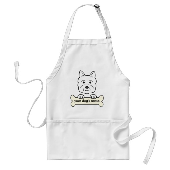 Personalised Westie Standard Apron (Front)