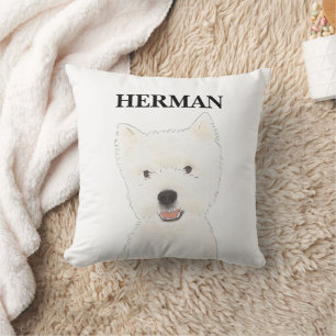 Personalised Westie West Highland Terrier Cushion