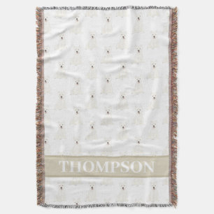 Personalised Westie West Highland Terrier Pink Throw Blanket