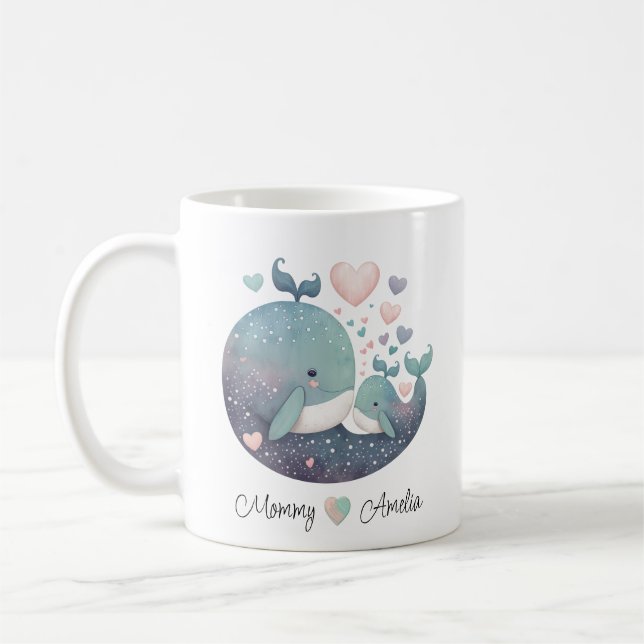 Personalised Whale Love Mug (Left)
