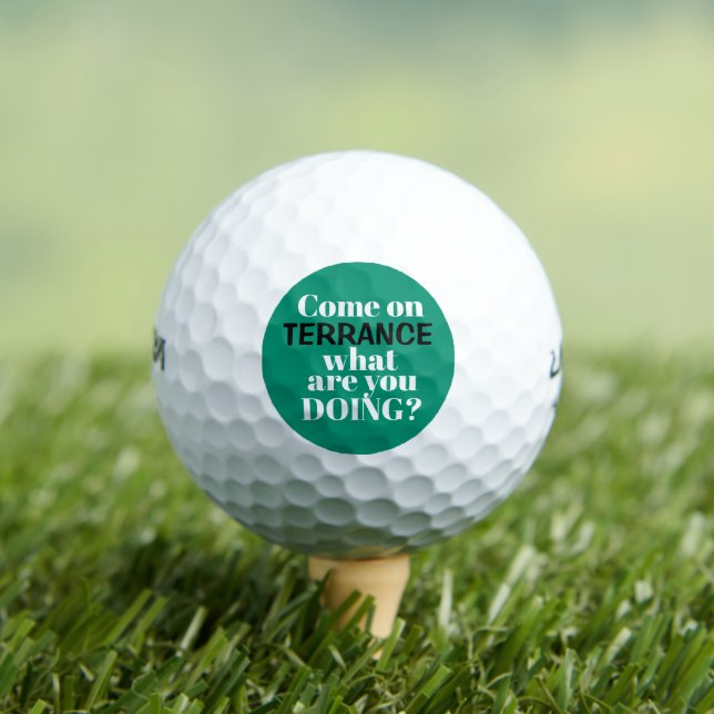 Personalised What Are You Doing Funny Golf Balls (Insitu Tee)