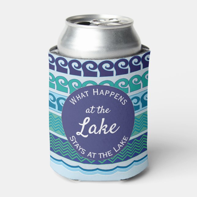 Personalised "What Happens At The Lake" Can Cooler (Can Front)