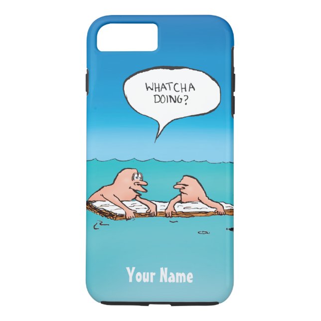 Personalised Whatcha Doing? Funny Cartoon Case-Mate iPhone Case (Back)