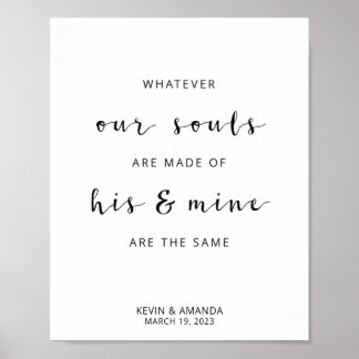 Personalised Whatever Our Souls Are Made Of Poster