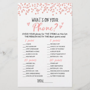 Personalised What's on your phone Baby Shower Game