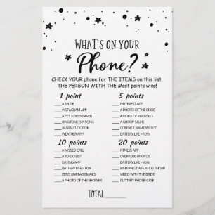Personalised What's on your phone Baby Shower Game
