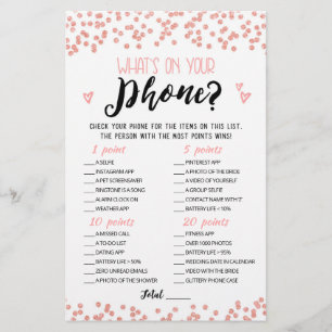 Personalised What's on your phone Hen Party game