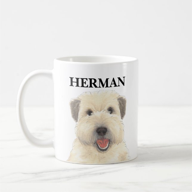 Personalised Wheaten Terrier Coffee Mug (Left)