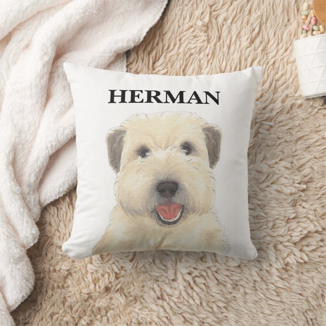 Personalised Wheaten Terrier Cushion (Blanket)
