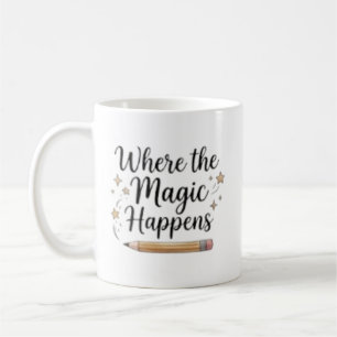 Personalised Where The Magic Happens Coffee Mug