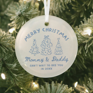 Personalised Whimsical Baby Announcement Ornament
