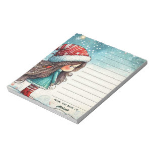 Personalised Whimsical Christmas Notepad