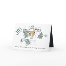 Personalised Whimsical Christmas Rustic Reindeer