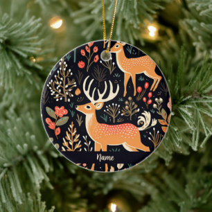 Personalised Whimsical Deer Ornament