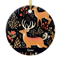 Personalised Whimsical Deer Ornament