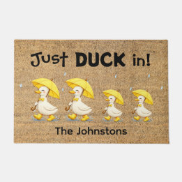 Personalised Whimsical Duck Doormat