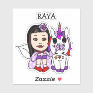 Personalised Whimsical Fairy and Unicorn   