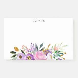 Personalised Whimsical Floral Bouquet Post-it Notes