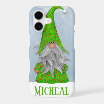Personalised Whimsical Green Holiday Gnome
