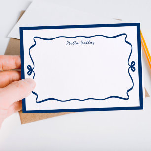 Personalised Whimsical Hand Drawn Doodle Art Blue Card