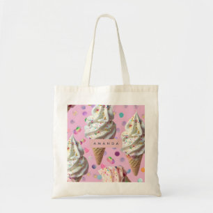 Personalised Whimsical Pastel Ice Cream Dream Tote Bag