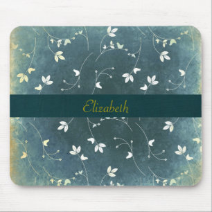 Personalised Whimsical Vintage Bird Pattern Mouse Mat