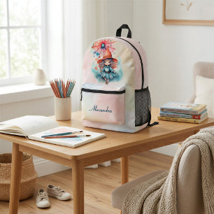 Personalised Whimsical Witch School Adventure Printed Backpack