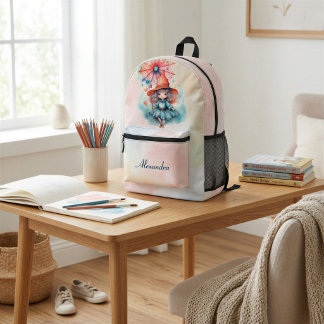 Personalised Whimsical Witch School Adventure Printed Backpack