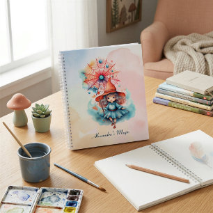 Personalised Whimsical Witch Sketchbook Journal