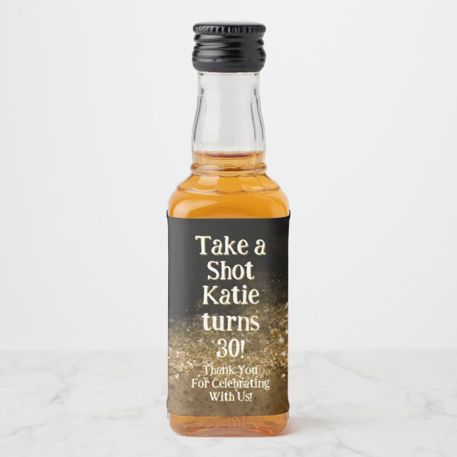 Personalised Whiskey Bottle Label – Birthday Party (Front)