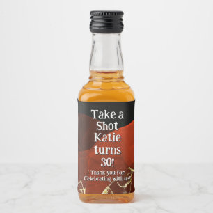 Personalised Whiskey Bottle Label – Birthday Party