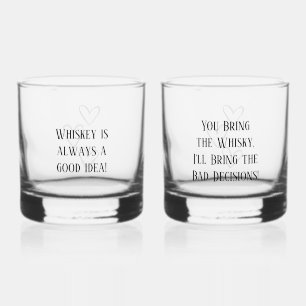 Personalised Whiskey Drinkware Set - Custom Text Glass