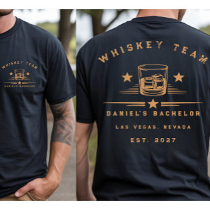 Personalised Whiskey Themed Weekend Bachelor Party T-Shirt