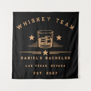 Personalised Whiskey Themed Weekend Bachelor Party Tapestry