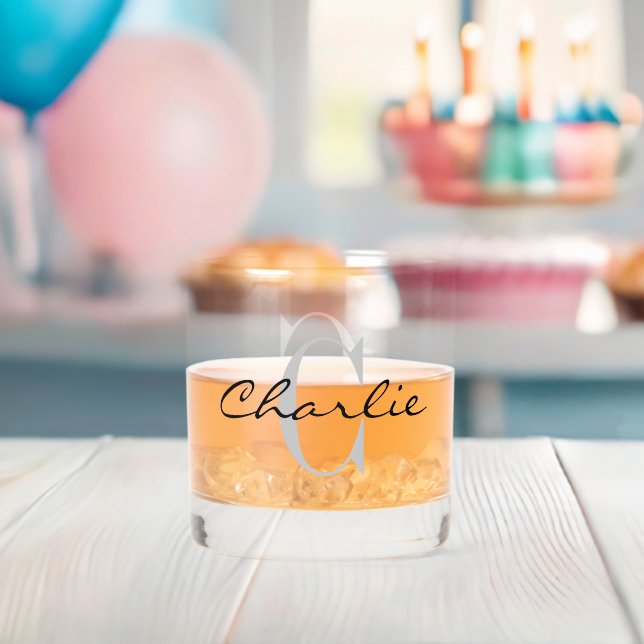 Personalised whisky glasses with custom name (Insitu (Baby Shower))