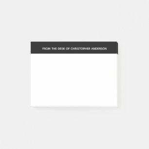 Personalised White and Black Post-it Notes