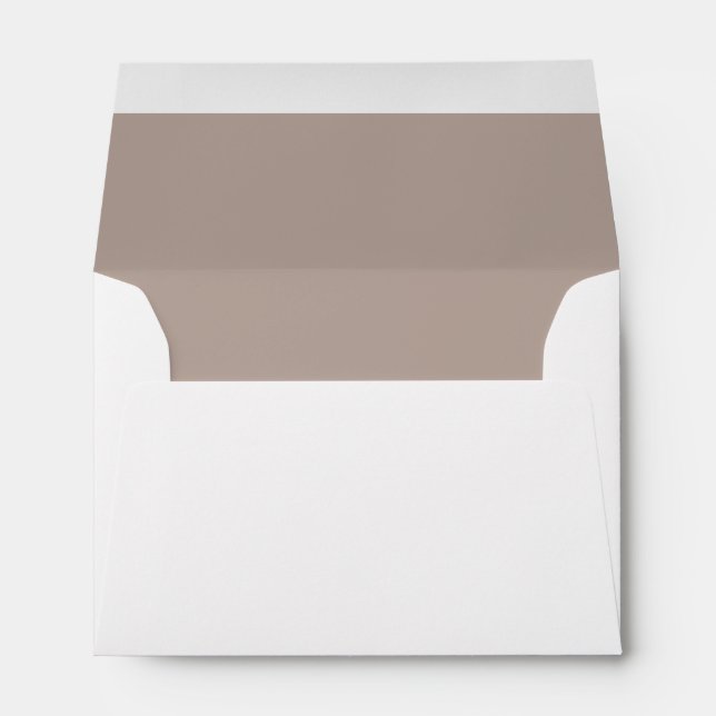 Personalised White Beige Name & Address Envelope (Back (Bottom))