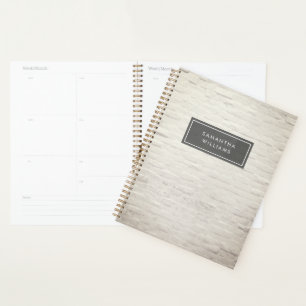 Personalised White Brick Planner