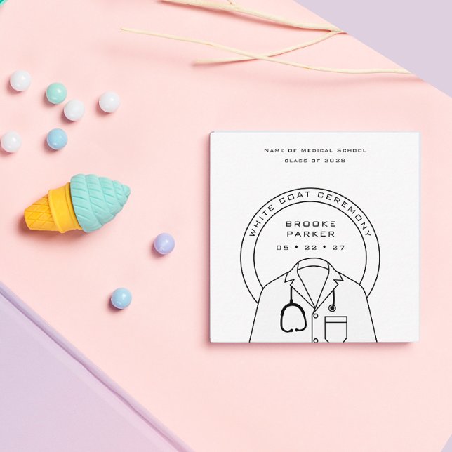 Personalised White Coat Ceremony   Enclosure Card (Creator Uploaded)