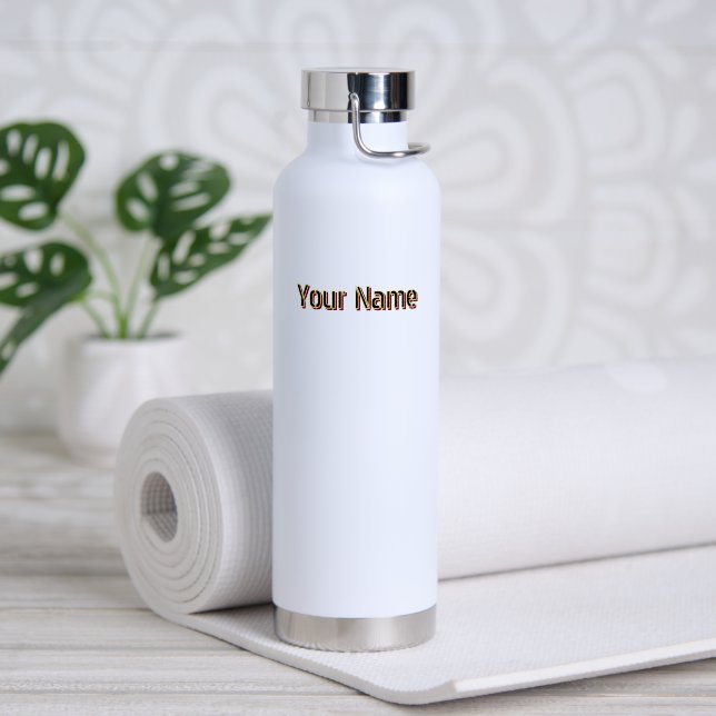 Personalised White Colour Featuring Custom Modern  Water Bottle (Yoga (Rotated))