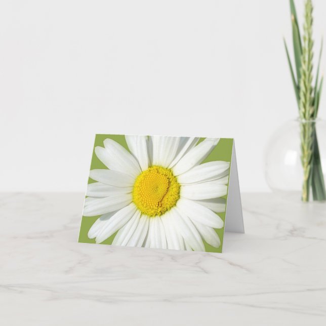 Personalised White Daisy Blank Stationary Card (Front)