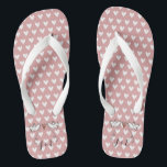 Personalised White Doves Wedding Flip Flops<br><div class="desc">An illustration of 2 beautiful doves holding flowing ribbon with a love heart attached</div>