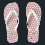 Personalised White Doves Wedding Flip Flops<br><div class="desc">An illustration of 2 beautiful doves holding flowing ribbon with a love heart attached</div>