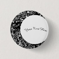 Personalised White Floral Crescent Moon