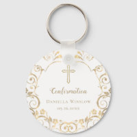 Personalised White Gold Cross Girls Confirmation