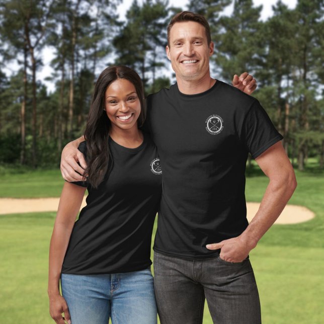 Personalised White Golf Club Name Stamp T-Shirt (Personalized White Golf Club Name Stamp T-Shirt)