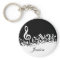 Personalised White Jumbled Musical Notes on Black
