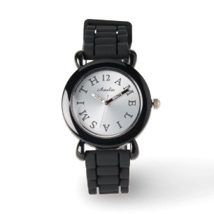 Personalised White Letter Dial Metal Gradient Watch